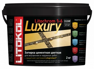 Затирка цем. LITOCHROM 1-6 LUXURY С10 серая 2кг
