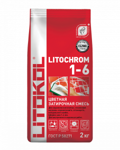 Затирка цем. LITOCHROM 1-6 С110 голубая 2кг
