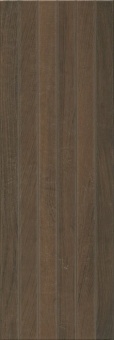 Настенная плитка Kerama Marazzi 30х89,5 Семпионе коричневый темный структура обрезной 1-й сорт