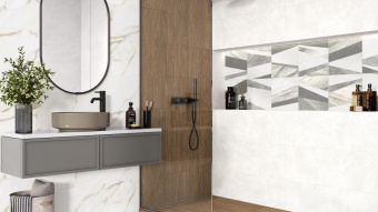Настенная плитка ALMA ceramica Антурин геометрия 300*900