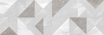 Настенная плитка Gracia Ceramica Оригами серый геометрия 300*900