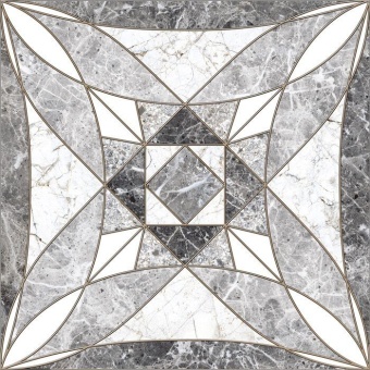 Напольная плитка ALMA ceramica Декор Каника серый 610*610