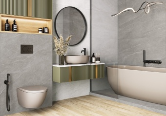 Керамогранит ALMA ceramica Рок Лайн темн 600*600